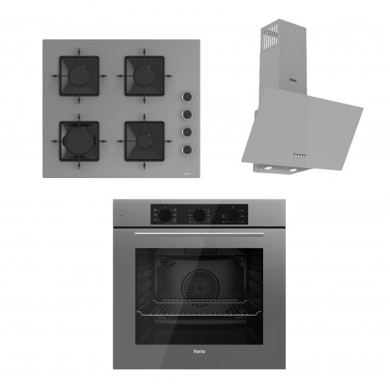 Flowart Analog Gri Ankastre Set Flowart Analog Gri Ankastre Set